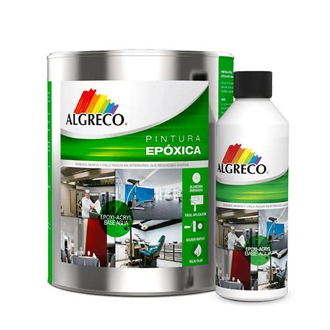 KIT PINTURA EPOXICA EPOXI ACRYL BASE AGUA BLANCO MATE GALON