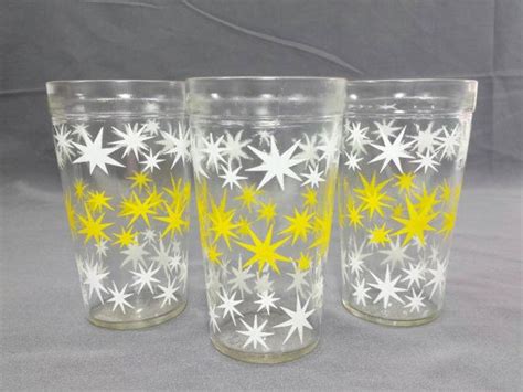 Atomic Starburst Drinking Glasses Mid Century Star Burst Etsy Atomic Starburst Atomic