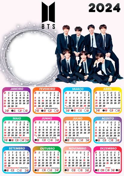 Calendario Bts Membros Produtos Personalizados No Elo