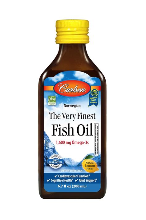 Carlson The Very Finest Fish Oil Liquid Omega 3 Lemon 200ml