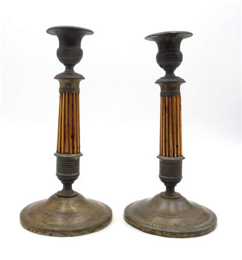 Pair Of Candlesticks 2 Neoclassical Style Bronze Catawiki