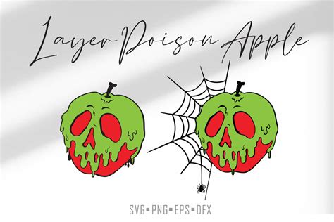 Layered Poison Apple Svg Snow White Evil Queen Villain Etsy