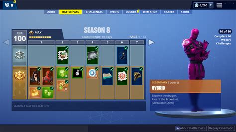 Fortnite Season 8 - All Battle Pass Tiers and Rewards | Fortnite News