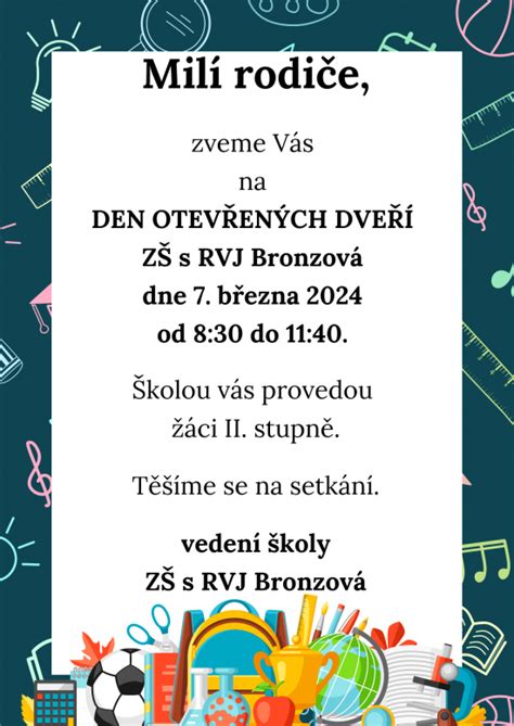 Den Otev En Ch Dve Na Bronzovce Z S Rvj Bronzov