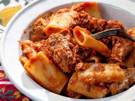 Rigatoni With Pork Ragù Recipe Tony Mantuano Food Network