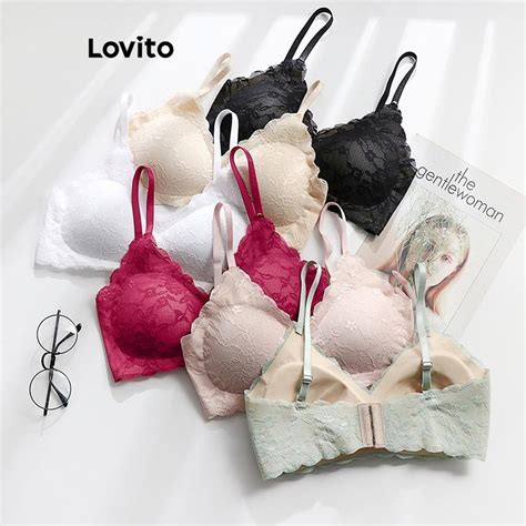 Lovito Bralette Casual Fivela Lisa Para Mulheres Lnl Shopee