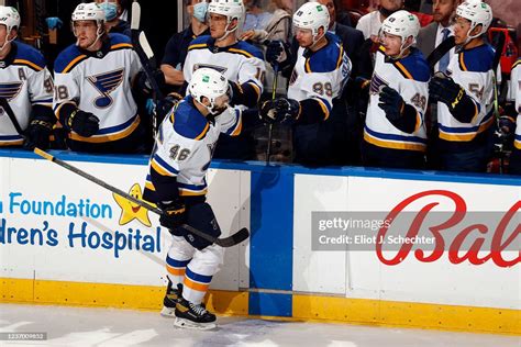 Jake Walman Of The St Louis Blues Celebrates His Goal With Teammates News Photo Getty Images