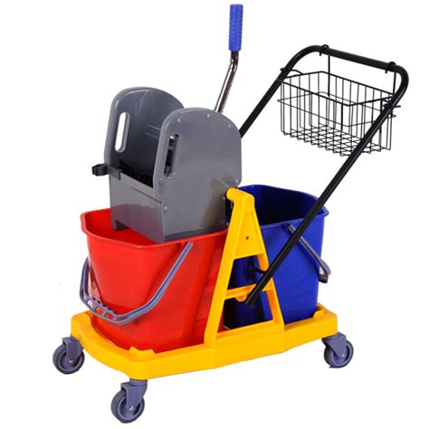 Уборочная тележка H0216 с корзиной 2 ведра х 17 л купить на OZON по ...