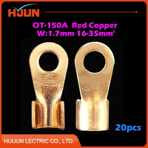 Pcs Lot Ot A Mm Dia Red Copper Circular Splice Crimp Terminal