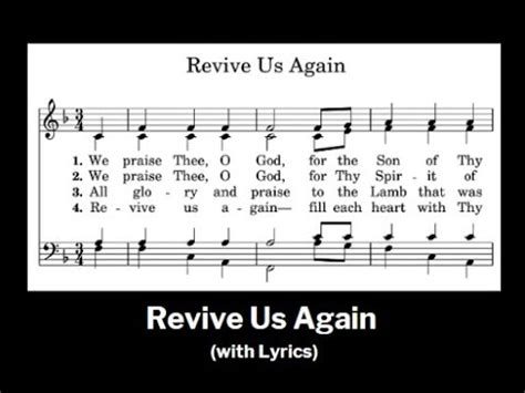 Revive Us Again Hymn With Lyrics YouTube