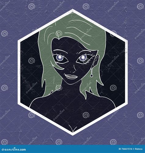 Ic Ne Blonde De Fille Illustration Stock Illustration Du Coiffure