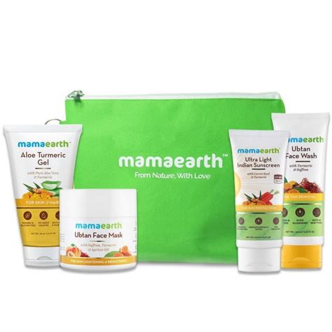 mamaearth aloe turmeric gel ml ubtan face wash face mask ml
