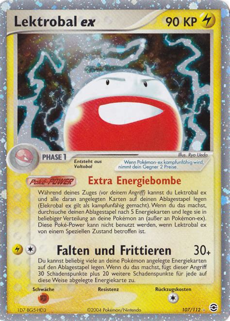 Lektrobal ex 107 112 Wert Bild Künstler Seltenheit Pokemonkarte de