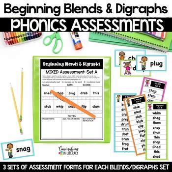 Blends And Digraphs Intervention Phonics Assessments Student Data