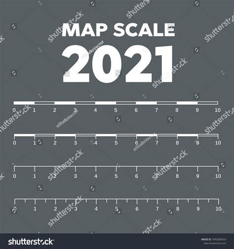 Map Scales Graphics Measuring Distances Scale Stock Vector (Royalty ...