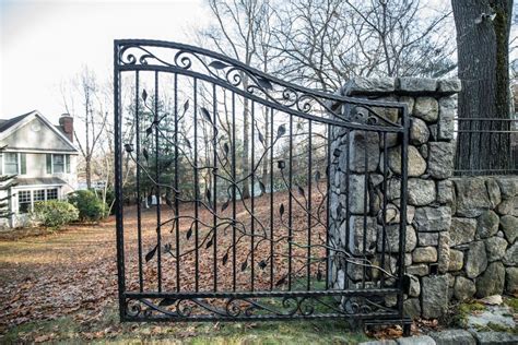 Detail Of A Single Gate Panel On This Custom Designed Wrought Iron