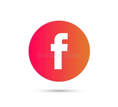 Facebook Logo With Vector Ai File Red Rounded Colored Editorial