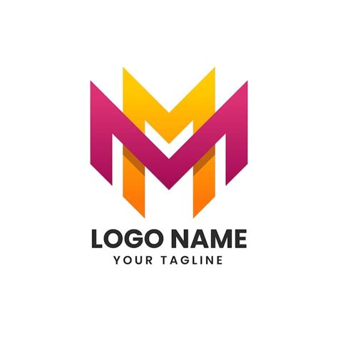 Dise O De Logotipo Creativo De Letra Mm Vector Premium