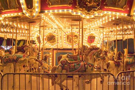 Carousel Night Lights Photograph By Mary Deal