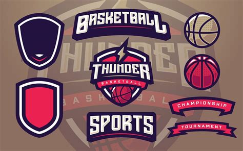 Thunder Basketball Club Logo Template Creator for Sports Team 7994791 ...