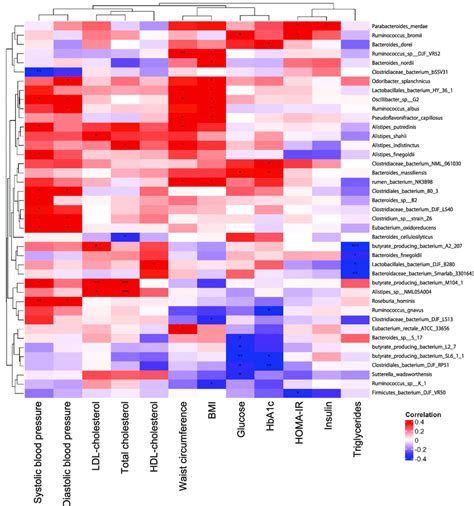 Heat Map Of Spearman Correlation Analysis Highlighting Significant