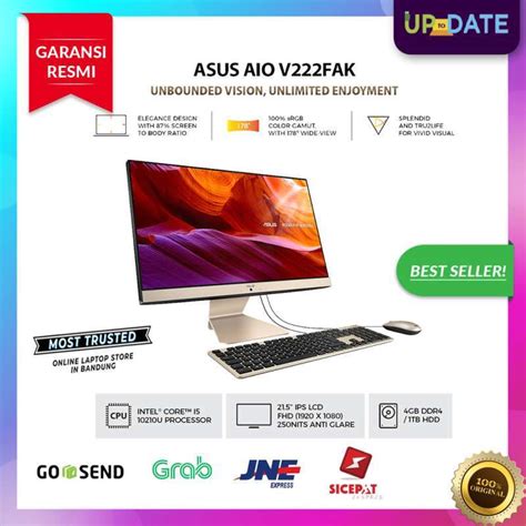 Jual Asus AIO V222FAK BA541W1 Intel Core I5 10210U 4GB 1TB HDD