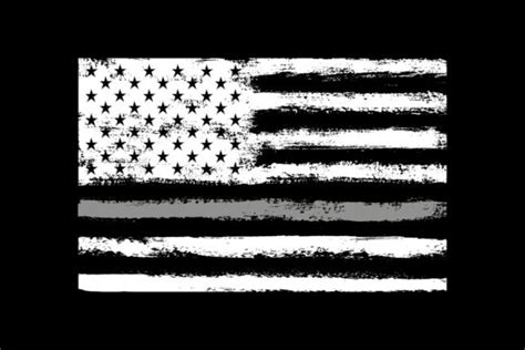 American Flag Grey Thin Line Corrections Graphic By SunandMoon