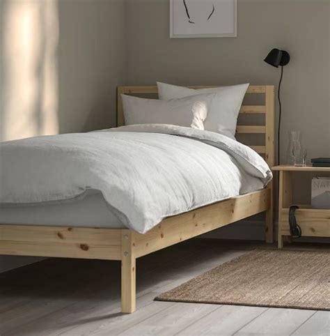 Ikea Tarva Single Solid Pine Bed With Posture Bed Slates Furniture