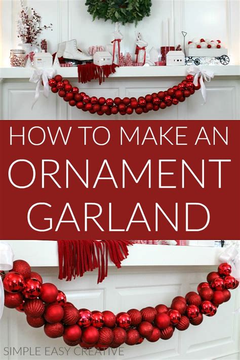 DIY Ornament Garland - Hoosier Homemade