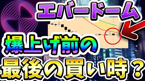 仮想通貨 エバードーム 爆上げ前の最後の買い時？購入タイミングと短期と長期目線分析 Youtube