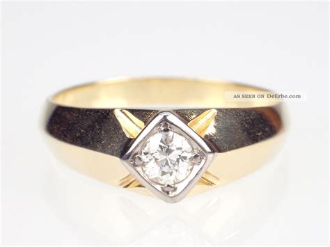 Jugendstil Gelb Gold Altschliff Diamant Solit R Ct Ring