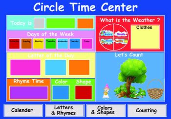 Circle Time Center Chart For Classroom By Jolie Tpt