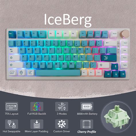 Feker Ik Pro Mechanical Keyboard Gasket Wireless Wired Mode Hot Swap Rgb Keyboard With