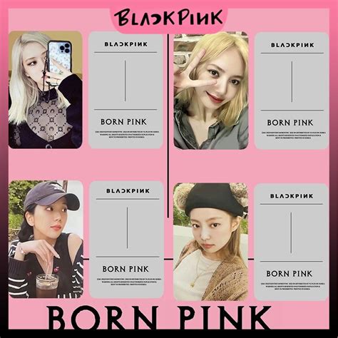 PHOTOCARD Thẻ Card Bo Góc Thành Viên BLACKPINK Chủ Đề BORN PINK