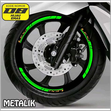 Stiker List Cutting Velg Yamaha Lexi Variasi Velk 14 Inch AR 01 METALIK