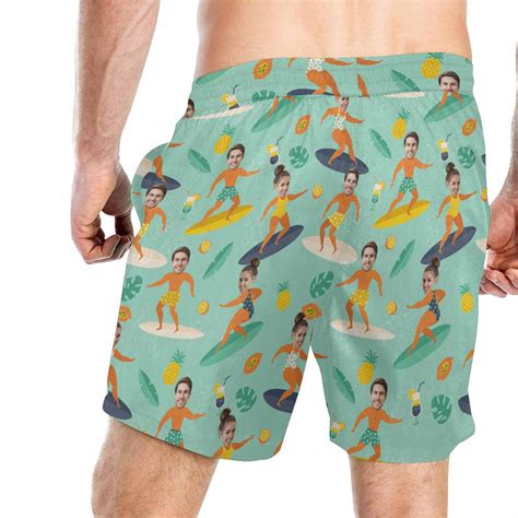 Funny Swim Trunks Custom Face Men Bathing Suit Personalized Etsy