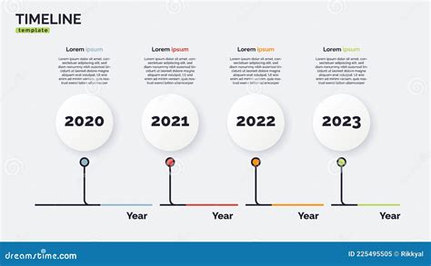 Plantilla De Concepto De Infografía Mínima De Línea De Tiempo Vectorial Con Cuatro Períodos De