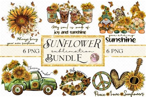 Sunflower And Sunshine Sublimation Bundle Graphic By Hello Magic · Creative Fabrica