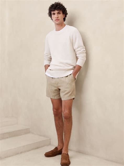 Lino 5 Linen Short Banana Republic in 2024 Lässige mode für männer