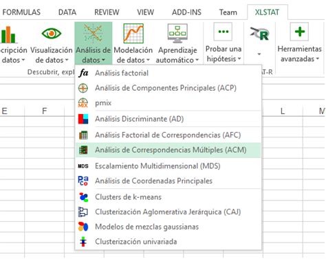 Análisis de Correspondencias Múltiples ACM en Excel XLSTAT Help Center