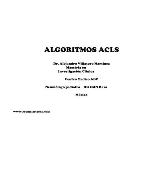 PDF Algoritmos De ACLS DOKUMEN TIPS