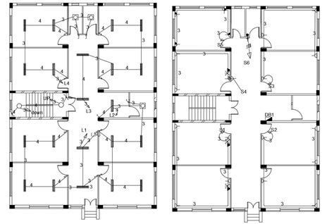 Commercial Building Electrical Layout Plan Dwg File Cadbull