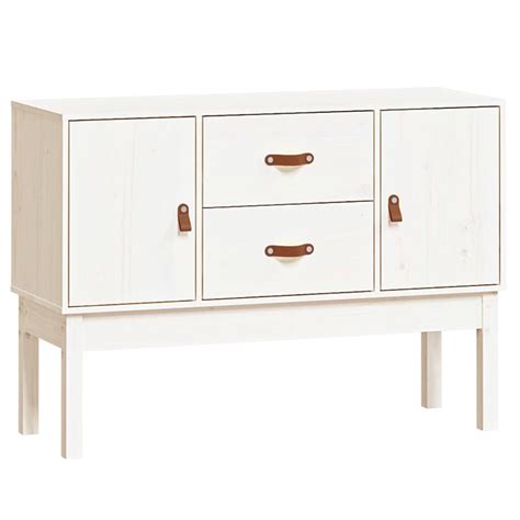 Armoire De Chambre Buffet Blanc X X Cm Bois Massif De Pin Yw