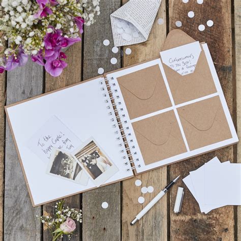 Livre D Or Mariage Avec Enveloppe Couverture Kraft