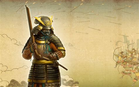 Download Samurai In Shogun 2 Holding Rifle Wallpaper | Wallpapers.com