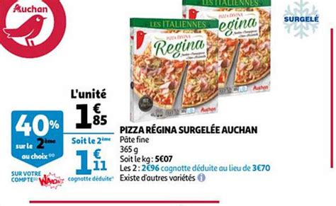 Promo Pizza R Gina Surgel E Auchan Chez Auchan Icatalogue Fr