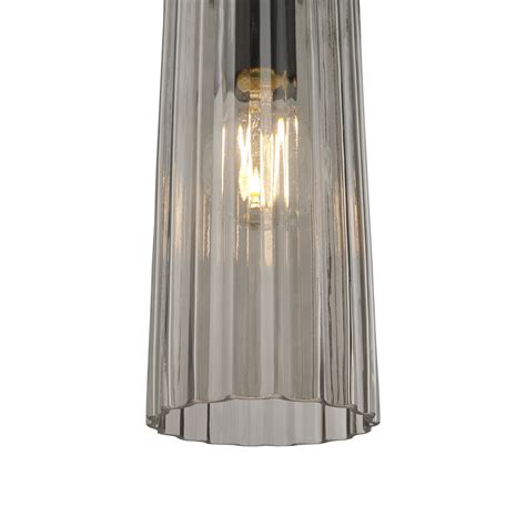 Mialla Black And Smoked Glass Scandi Pendant Lightbox