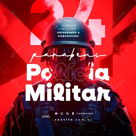 Dia da Polícia Militar de 24 Junho Social Media PSD Editável [download ...