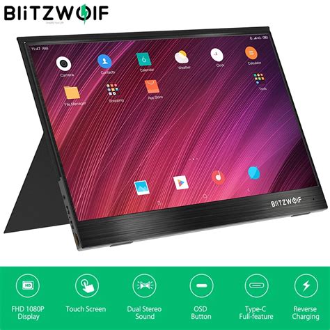 Blitzwolf Bw Pcm Calowy Przeno Ny Monitor Dotykowy Fhd P Typ