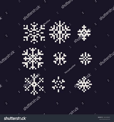 12,957 Pixelated Snowflake Images, Stock Photos & Vectors | Shutterstock